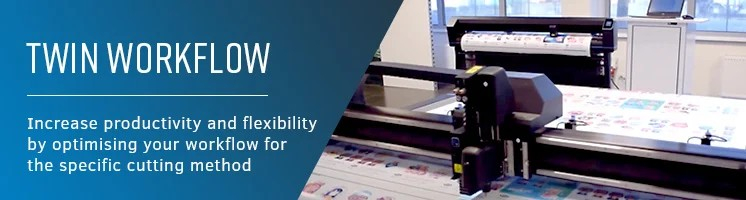 Twin Workflow u stolových řezacích plotrů SUMMA F series Twin Workflow u stolových řezacích plotrů SUMMA F series