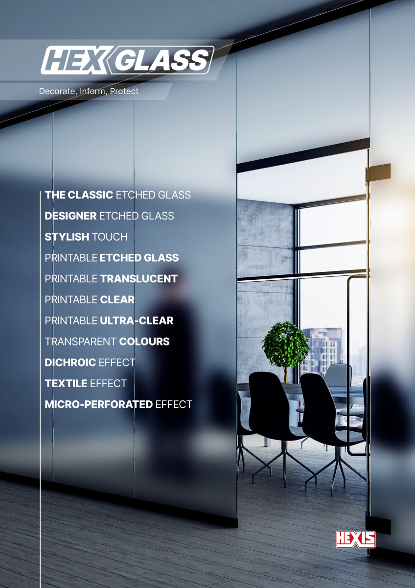 Okenní fólie HEXIS HEXGLASS – dekorativní, funkční a tiskové fólie pro skleněné plochy