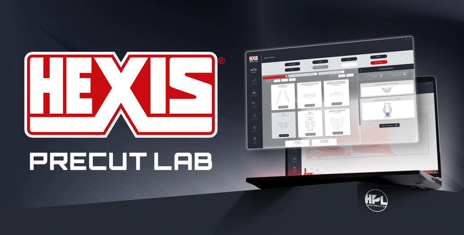 HEXIS PRECUT LAB – software pro přesný precut PPF fólií a autofólií